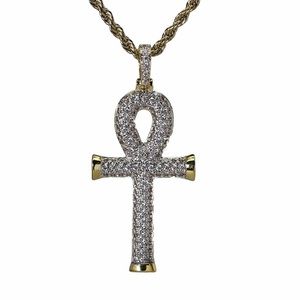 Mission Street Gold and Rhodium Ankh Necklace